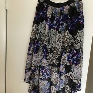Charlotte Russe high-low floral skirt